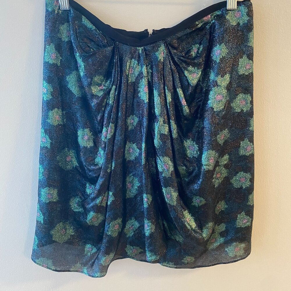 NWT - Isabel Marant Metallic Lurex Mini Skirt - Flattering front pleats